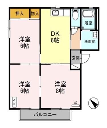 バリュージュ寿　Bの物件間取画像